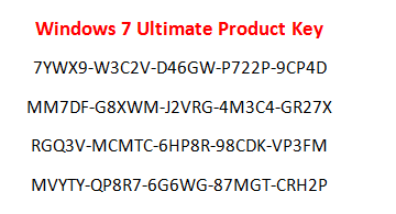 Windows 7 product key generator